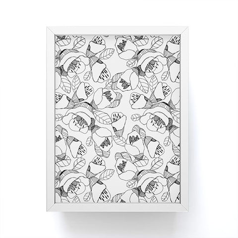 CayenaBlanca Bw Lines Framed Mini Art Print