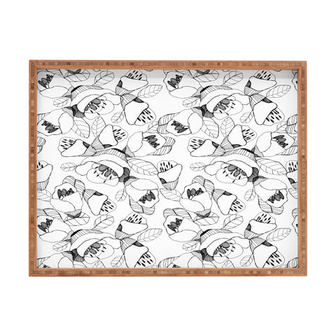 CayenaBlanca Bw Lines Rectangular Tray