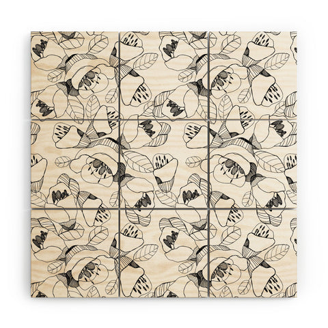 CayenaBlanca Bw Lines Wood Wall Mural