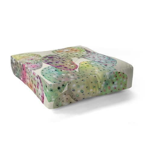 CayenaBlanca Cactus Drops Floor Pillow Square