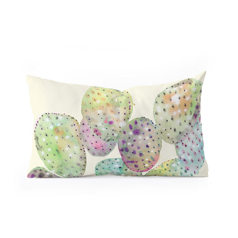 CayenaBlanca Cactus Drops Oblong Throw Pillow
