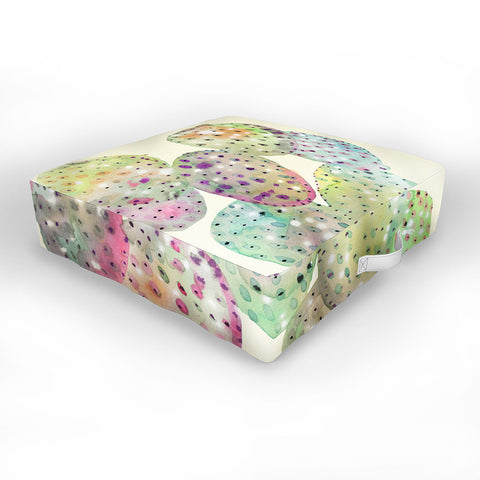 CayenaBlanca Cactus Drops Outdoor Floor Cushion