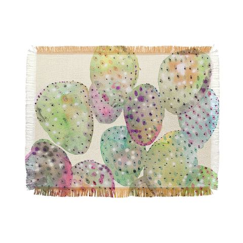 CayenaBlanca Cactus Drops Throw Blanket