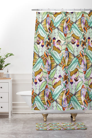 CayenaBlanca Caribe Shower Curtain And Mat