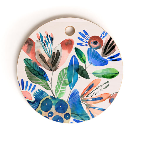 CayenaBlanca Cocoa Fields Cutting Board Round