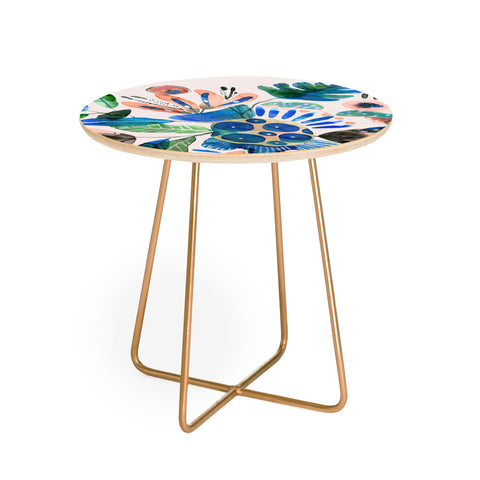 CayenaBlanca Cocoa Fields Round Side Table