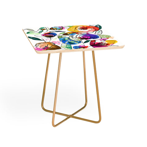 CayenaBlanca Coloured Flowers Side Table