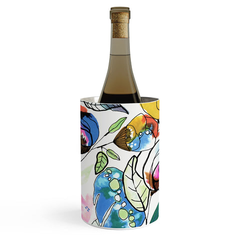 CayenaBlanca Coloured Flowers Wine Chiller