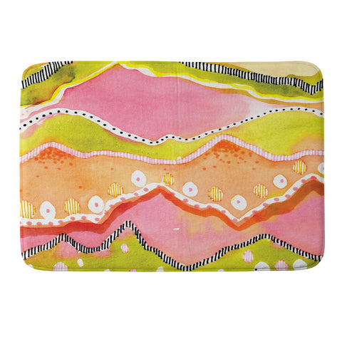 CayenaBlanca Coral Landscape Memory Foam Bath Mat