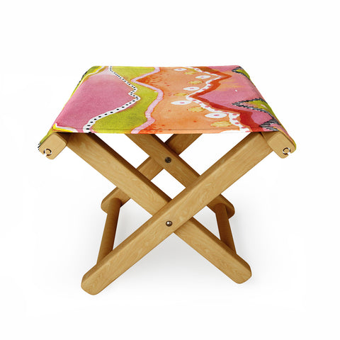 CayenaBlanca Coral Landscape Folding Stool