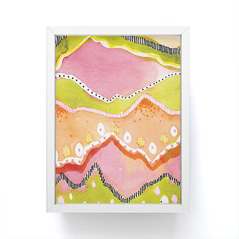 CayenaBlanca Coral Landscape Framed Mini Art Print