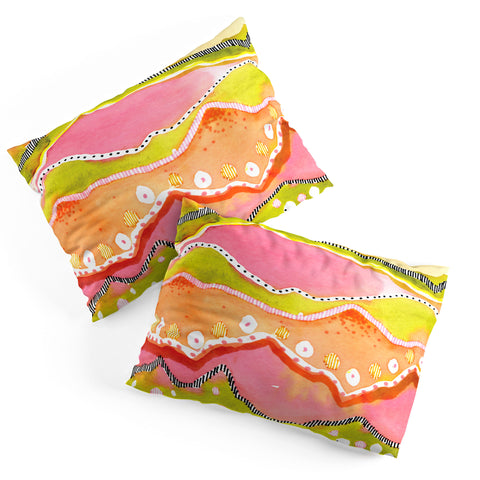 CayenaBlanca Coral Landscape Pillow Shams