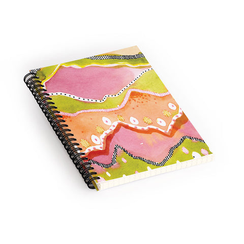 CayenaBlanca Coral Landscape Spiral Notebook