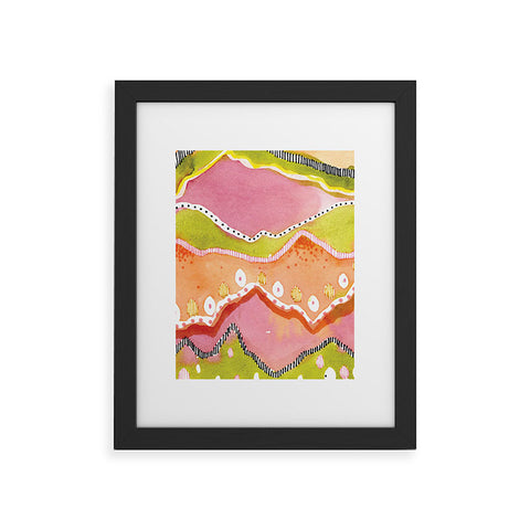 CayenaBlanca Coral Landscape Framed Art Print
