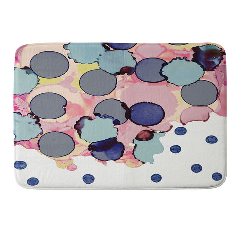 CayenaBlanca Cotton Dots Memory Foam Bath Mat