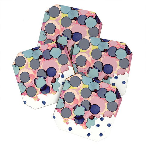 CayenaBlanca Cotton Dots Coaster Set
