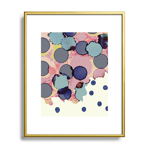 CayenaBlanca Cotton Dots Metal Framed Art Print
