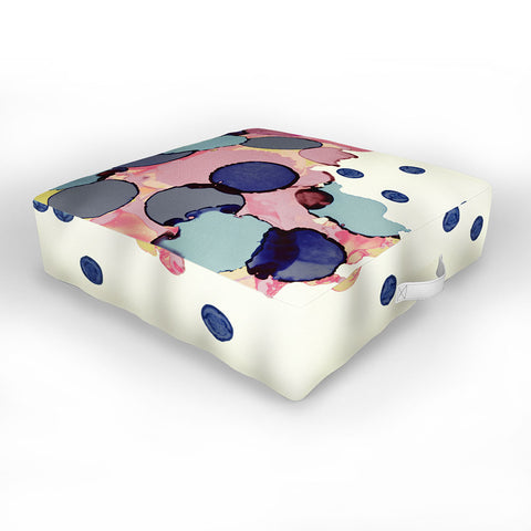 CayenaBlanca Cotton Dots Outdoor Floor Cushion