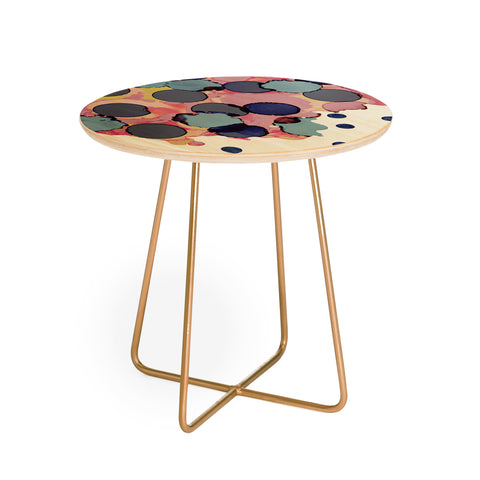 CayenaBlanca Cotton Dots Round Side Table