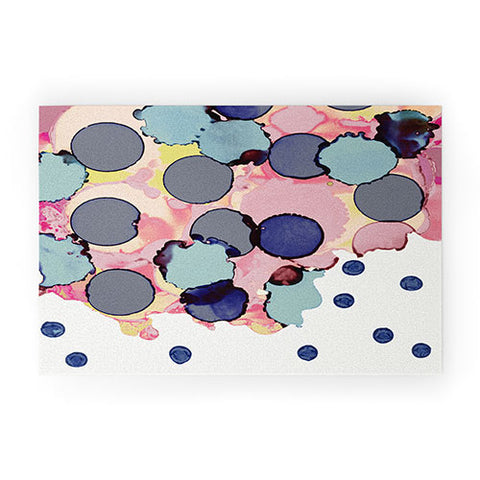 CayenaBlanca Cotton Dots Welcome Mat