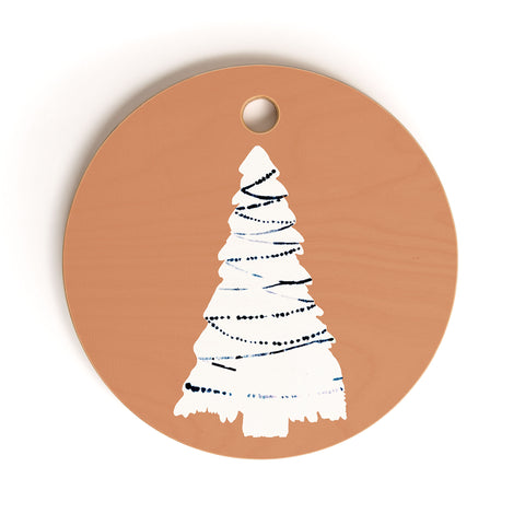 CayenaBlanca Cozy Christmas Tree Cutting Board Round