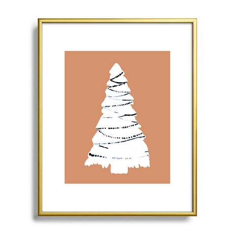 CayenaBlanca Cozy Christmas Tree Metal Framed Art Print