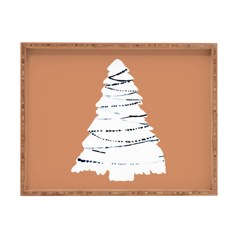 CayenaBlanca Cozy Christmas Tree Rectangular Tray