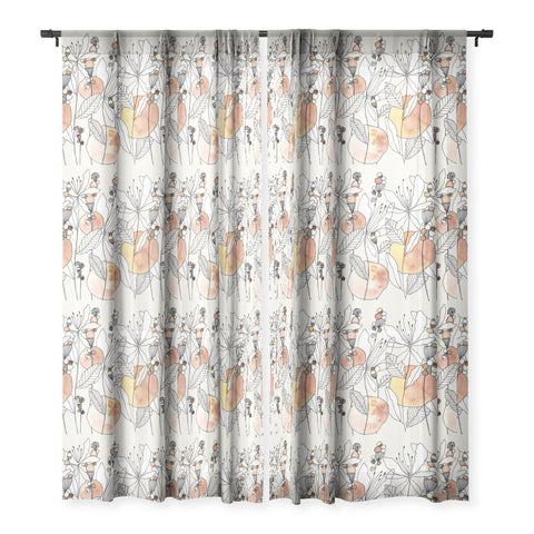 CayenaBlanca Desert Butterfly Sheer Window Curtain