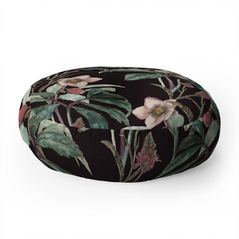 CayenaBlanca Dramatic Garden Floor Pillow Round