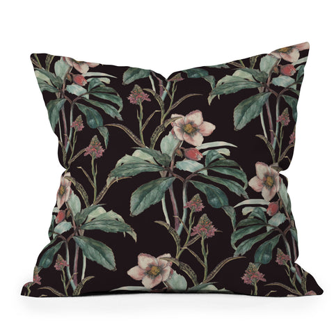 CayenaBlanca Dramatic Garden Throw Pillow
