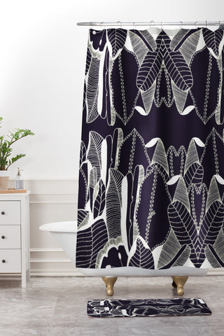 CayenaBlanca Duo Tone Shower Curtain And Mat