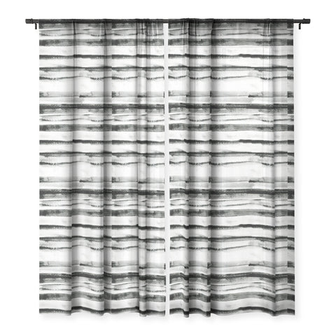 CayenaBlanca Earth lines Sheer Window Curtain