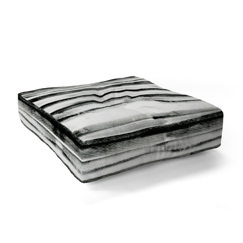 CayenaBlanca Earth lines Floor Pillow Square
