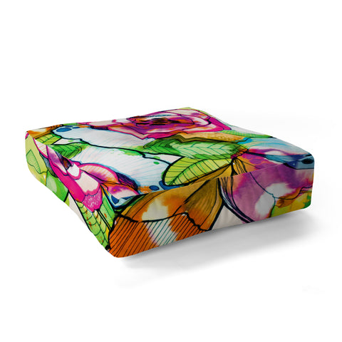 CayenaBlanca Fantasy Garden Floor Pillow Square