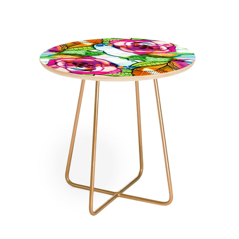 CayenaBlanca Fantasy Garden Round Side Table