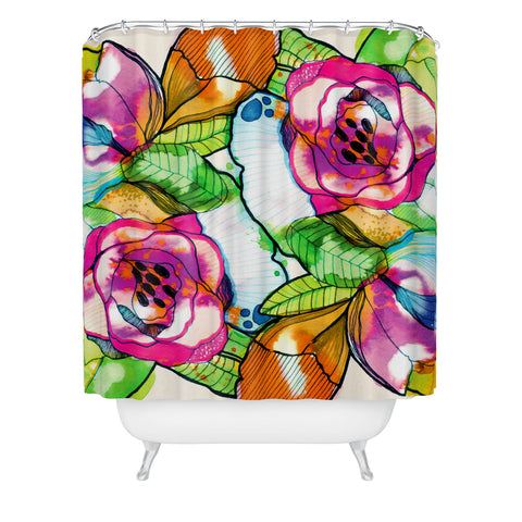 CayenaBlanca Fantasy Garden Shower Curtain
