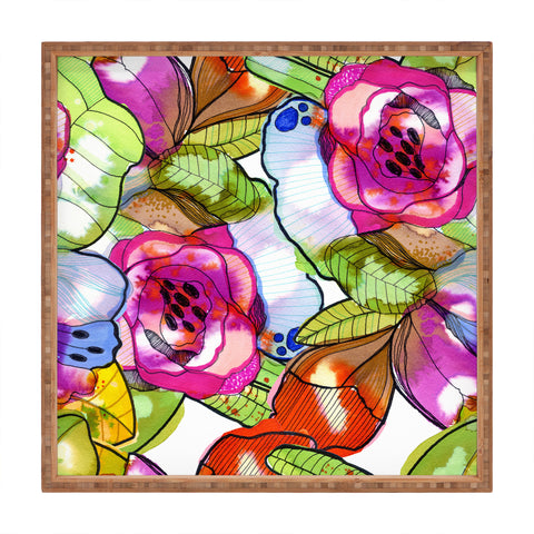 CayenaBlanca Fantasy Garden Square Tray