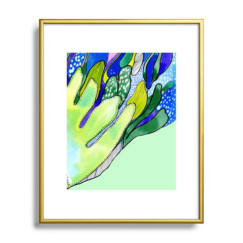 CayenaBlanca Ferns Metal Framed Art Print