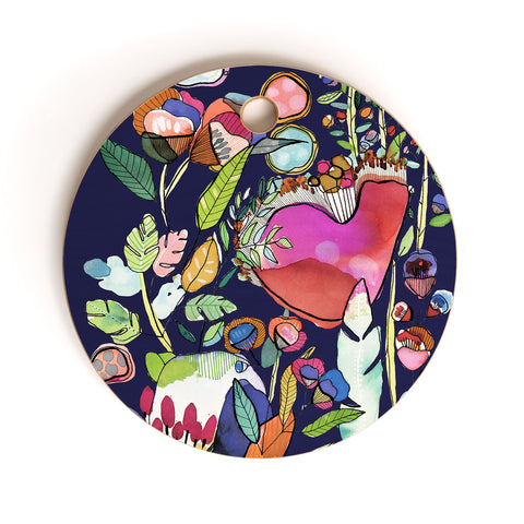 CayenaBlanca Floral Dreams Cutting Board Round