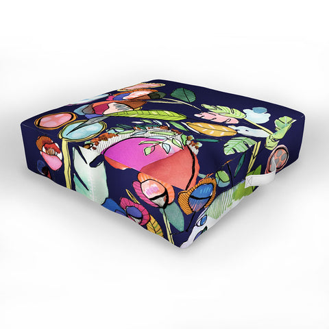 CayenaBlanca Floral Dreams Outdoor Floor Cushion