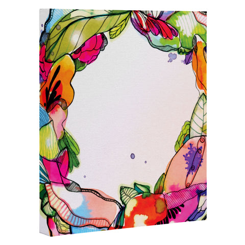 CayenaBlanca Floral Frame Art Canvas