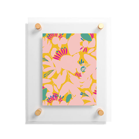 CayenaBlanca Floral shapes Floating Acrylic Print