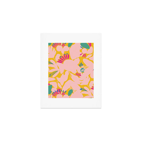 CayenaBlanca Floral shapes Art Print