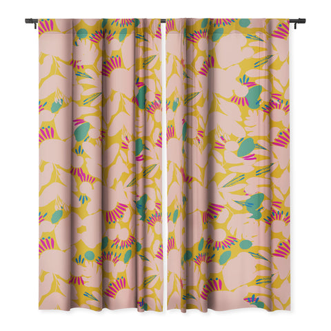 CayenaBlanca Floral shapes Blackout Non Repeat