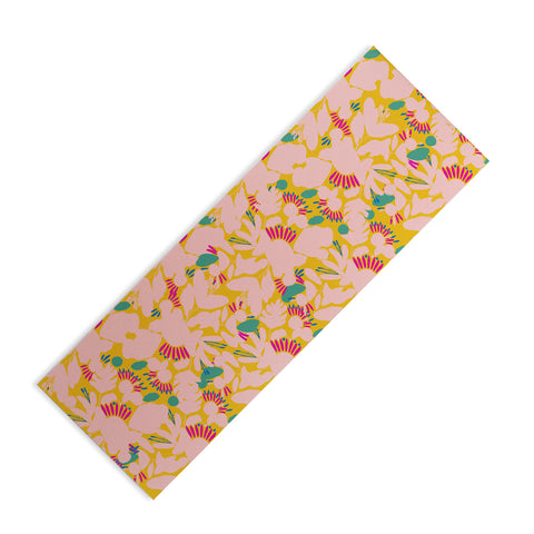 CayenaBlanca Floral shapes Yoga Mat