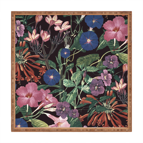 CayenaBlanca Floral Symphony Square Tray
