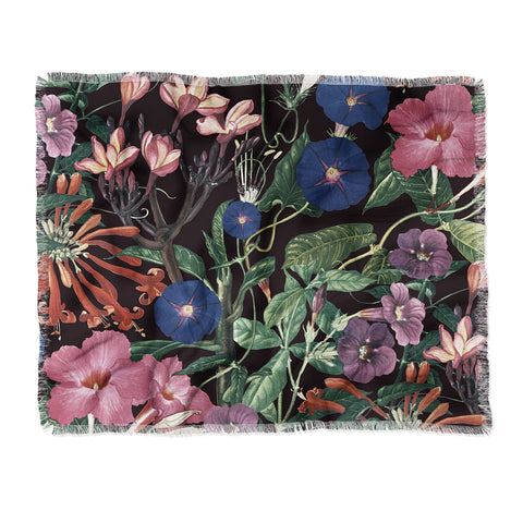 CayenaBlanca Floral Symphony Throw Blanket