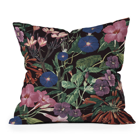 CayenaBlanca Floral Symphony Throw Pillow