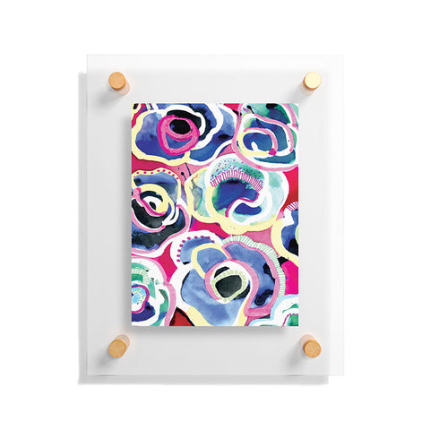 CayenaBlanca Flower Party Floating Acrylic Print