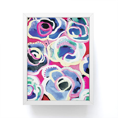 CayenaBlanca Flower Party Framed Mini Art Print
